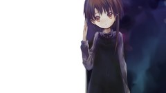 Guns pistols anime girls brown eyes brunettes serial 