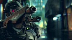 Guns police trailer assassins cyborgs video games cyberpunk 