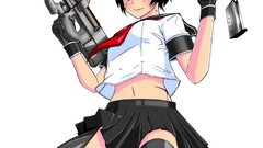 Guns school uniforms uniforms Desert eagle Simple Background 
