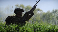 Guns soldiers machine gun Australian Military fn mag