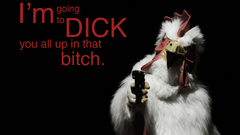 Guns text costume Chickens