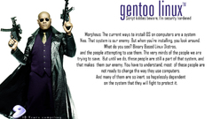 Guns text Linux gentoo