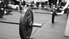 Gym monochrome barbells