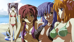 Hair ribbons orange eyes