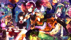 Halloween anime girls original characters Sazanami Shione