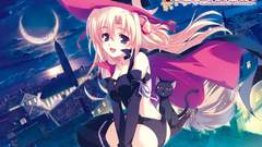 Halloween anime girls witch