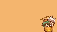 Halloween Chibi red eyes green eyes