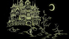Halloween haunted house artwork