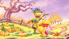 Halloween Winnie the Pooh scarecrow