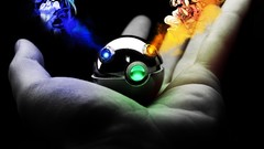 Hands 3d Pokeball fan art hatsune miku digital art video games 