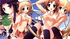 Happiness blondes blue eyes green eyes brown eyes seifuku 