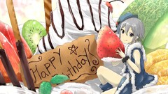 happy birthday original characters anime girls strawberries