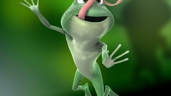 Happy funny jumping Frogs