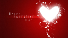 Happy valentine day white