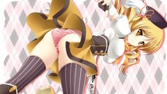 Hats blondes mahou shoujo madoka magica yellow eyes tomoe mami 