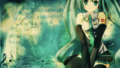 Hatsune miku green hair