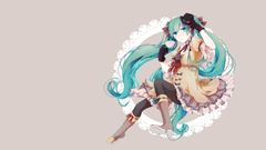 hatsune miku vocaloid Anime anime girls long hair turquise hair