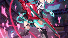 hatsune miku vocaloid anime girls Anime long hair legs guitar