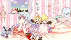 Hatsune miku vocaloid kagamine len kagamine rin meiko hachune 