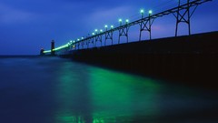 Haven piers lake michigan grand