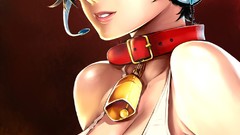 Headphones Anime belts anime girls artwork soft shading Oikawa 
