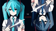Headphones brunettes vocaloid hatsune