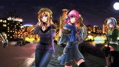 Headphones cities anime girls konpaku youmu touhou saigyouji 