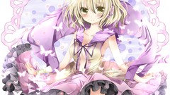 Headphones dress white background blondes skirts short hair 