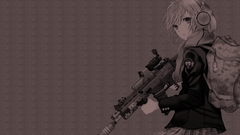 Headphones girls with guns