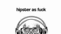 Headphones glasses skulls hipster