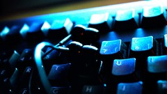 Headphones keyboards sennheiser blue lights