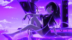 Headphones keyboards speakers anime