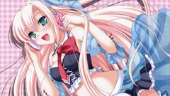 Headphones long hair green