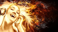 Headphones long hair photo manipulations