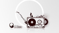 Headphones Music cassette retro