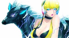 Headphones Pokemon cleavage drool zebstrika Kamitsure