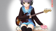 Headphones school uniforms nagato