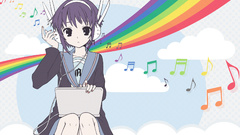 Headphones school uniforms nagato