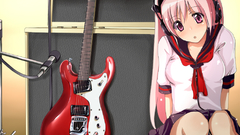 Headphones school uniforms pink