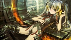 Headphones science fiction artwork