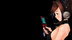 Headphones Simple Background anime