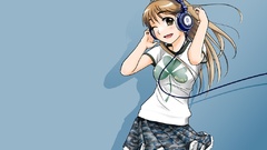 Headphones Simple Background anime