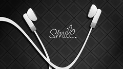 Headphones smiling