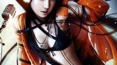 Headphones tattoos belts artwork