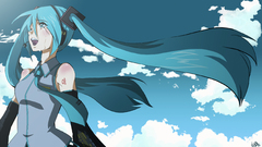 Headphones tattoos clouds vocaloid