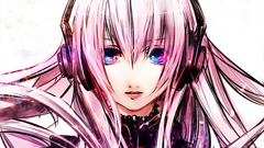 Headphones vocaloid blue eyes