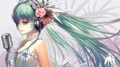Headphones vocaloid Flowers hatsune