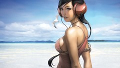 Headphones woman artwork Artgerm