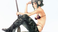 Headphones woman bikini vocaloid