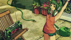 Headphones woman Music vocaloid